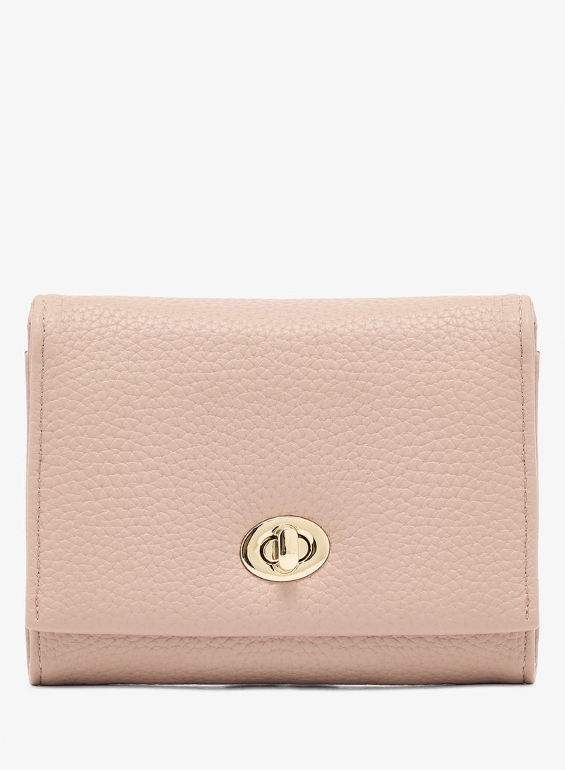 Ginger Classic Flap Mini Wallet With Gold Accent - Image 1